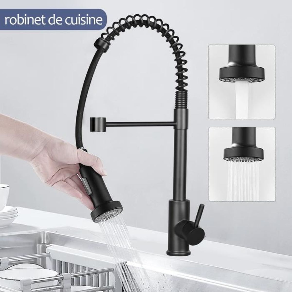 Robinet de salle de bain à contrôle de température intelligent, robinet