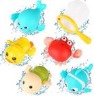 AUCUNELY Lot de 6 jouets de bain pour bébé, jouets de piscine pour enfants, jouets de bain à remonter, ensemble de jouets de pataugeoire