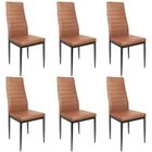 MIPAN.Lot de 6 chaises de salle à manger - Chaises Scandinave - PP Assise rembourrée - Pieds Métal - Style 3