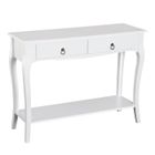 HOMCOM Console style table de drapier néo-rétro multi-rangements 100L x 33l x 76H cm blanc 82 100x33x76cm Blanc
