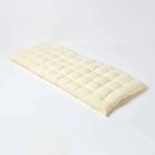 Coussin pour banc de jardin - HOMESCAPES – Crème – 108 x 42 x 5 cm – Matelas de sol – Coton et polyester – Extérieur