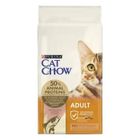 CAT CHOW Adult avec NaturiumTM - Riche en Saumon - 10 KG - Croquettes pour chat adulte