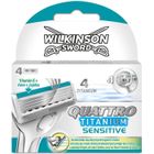 WILKINSON Lames Quattro Titanium Sensitive+ par 4