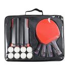 ZGEER Raquette de Ping Pong - Professionnel - Set de 4 Raquettes - 8 Balles - Portable - Rouge