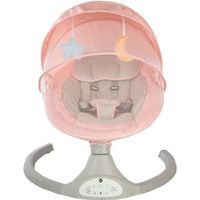 Bebies First Balancelle bébé / Transat électrique Relax Avec Capuche et Arche de Jeu - Rose