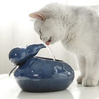 Distributeur d'eau électrique en céramique pour animaux de compagnie de fontaine d'eau de fontaine de chat LZX90723737_ion