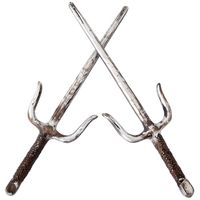 Epées de ninja - Rome / Grèce - Lot de deux Saï - Effet de vieux fer usé et rouillé