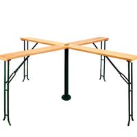 Table haute pliante en bois DEUBA - Quattro 20 personnes pour fêtes extérieures