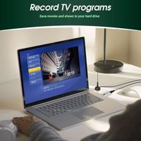 August DVB-T210 Décodeur TNT avec Enregistreur et Antenne,Numérique Terrestre Mini Télévision sur PC DVB-T2 MPEG4