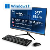 PC tout-en-un CSL Unity F27B-JLS - 1000 Go - 32 Go RAM - Win 11 Pro - Intel Celeron - Graphique Intel UHD