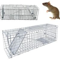 Piège de capture, pliable pour petits animaux type lapin rat - poignée - 61x19x21 cm - DAYPLUS Cage piège