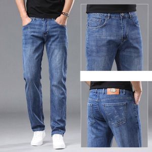 JEANS Jean Homme Coupe droite Taille standard avec 5 poches Effect blanchi Couleur unie Casual-8381-Bleu