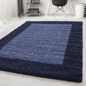 TAPIS Tapis à poils longs »LUFIX03 [160x230 cm, bleu mar