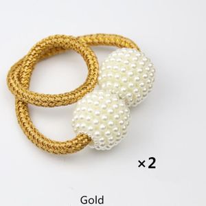 EMBRASSE - CORDON 2 pièces boucle de rideau de perle Clip magnétique support de rideau boucle de sangle pendentif décoratif attache corde [787D9C7]
