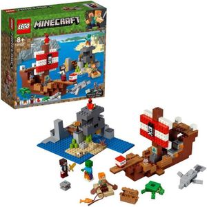 ASSEMBLAGE CONSTRUCTION LEGO Minecraft™ - L'aventure du bateau pirate - 21