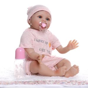POUPÉE 55CM doux visage bebe poupée reborn bébé réaliste câlin bébé poupée en couverture main enraciné cheveux de haute qualité collectible