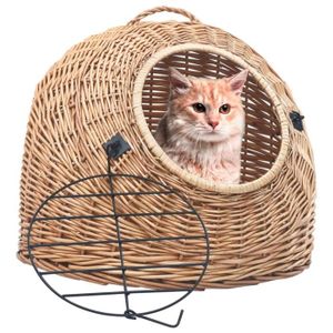 Cage De Transport Pour Chats 50x42x40 Cm Saule Naturel Cdiscount Cage De Transport Pour Chats 50x42x40 Cm Saule Naturel Cdiscount
