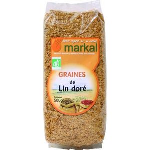 SEMOULE & CÉRÉALES Graines de lin doré, 500g, Markal