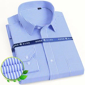 CHEMISE - CHEMISETTE Chemise-chemisette à manches longues pour hommes - Blanc - Coupe Standard