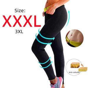 PANTALON DE SUDATION Legging de Sudation Femme - Taille Haute - Pour Sport, Yoga, Jogging - Noir - XXXL