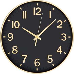 HORLOGE - PENDULE Horloge Murale Silencieuse De 30,5 Cm Sans Tic-Tac