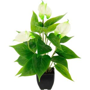 FLEUR ARTIFICIELLE Plante D'Anthurium Artificiel En Pot - Anthurie Ca