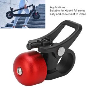 SONNETTE - KLAXON VÉLO CHG mini cloche de scooter Klaxon de guidon de vélo compact en alliage d'aluminium avec cloche de scooter pour Xiaomi (rouge)
