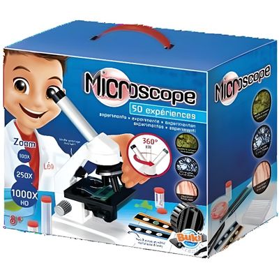 Jouet de Microscope, Haute Définition Enfants Microscope ABS Plastique avec  Échantillon Diapositive pour 8 Ans + Enfant pour l'Observation 
