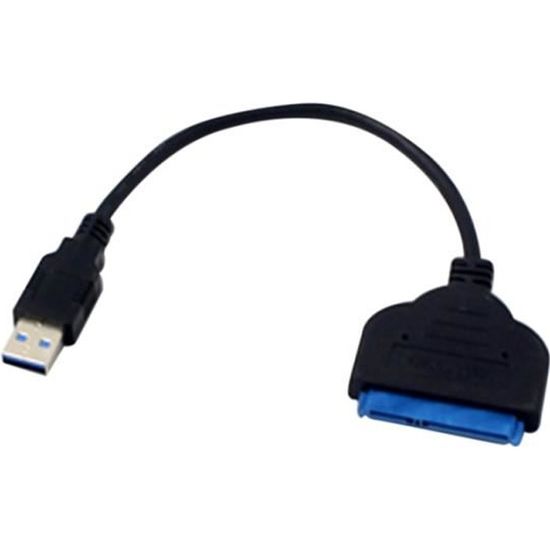 Garosa câble de disque dur Câble SATA SATA vers USB 3.0 Transmission haute  vitesse Lecteur de disque dur 25 cm pour transfert de - Cdiscount  Informatique