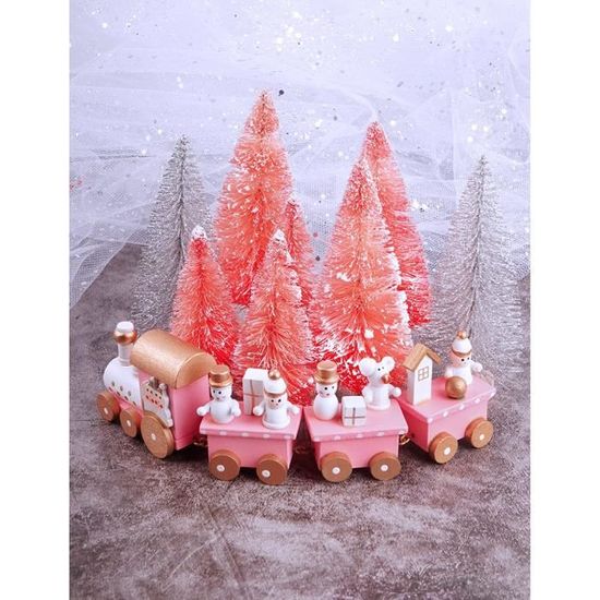 Lot De 8 Sapins De Noël Miniatures 7cm - Avec Effet Neige - Décoration Table, DIY, Village De Noël - Sisal Et Bois