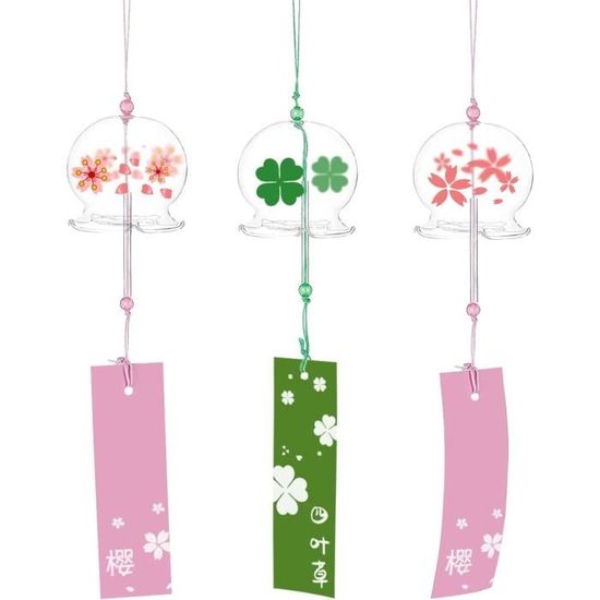 Carillon éolien Japonais En Verre - Poissons Rouges, 40 Cm, Décoration Intérieure/extérieure, Porte-bonheur