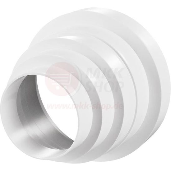 Réducteur D'Échappement 60mm à 76mm - Acier Aluminisé - Pour Raccordement Tuyaux Différents - 100mm