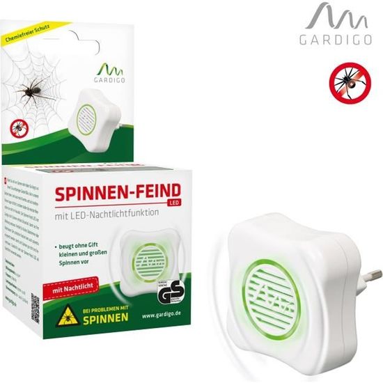 Gardigo 66995 Répulsif Araignée à Ultrasons; Empêche la Formation de