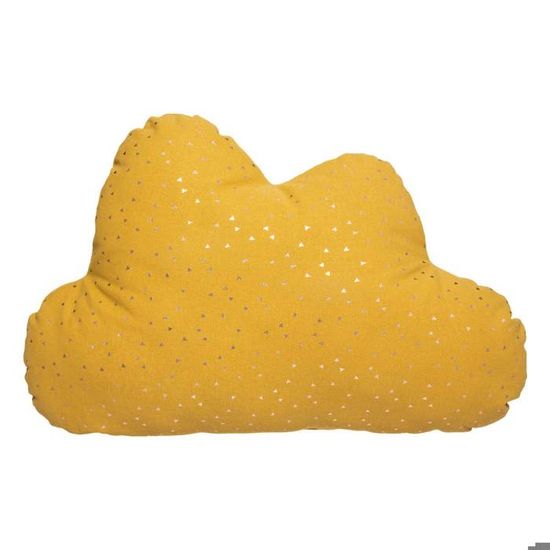 Coussin Enfant Nuage Atmosphera - Coton Avec Pompons - 30x50 Cm - Déco Chambre