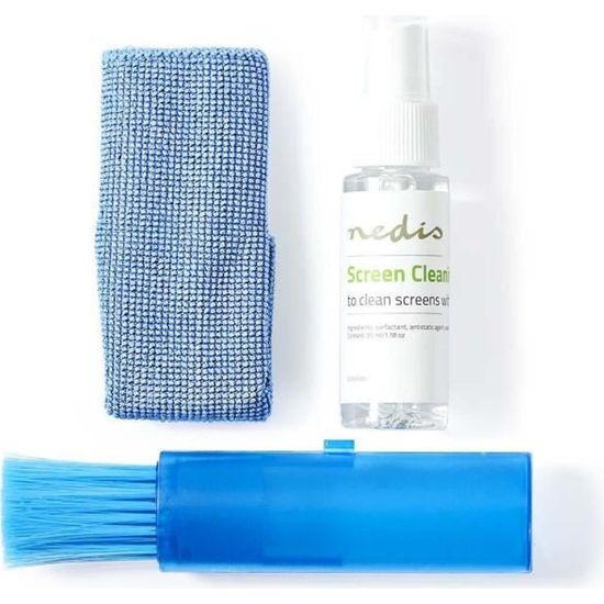Kit De Nettoyage écrans SOYECO ECO 500 Ml - 2 Chiffons Microfibre + Pinceau, Pour TV, PC, Téléphone