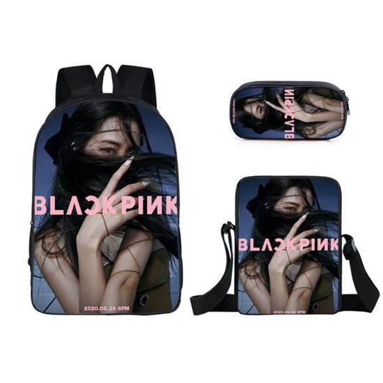 Mode BLACKPINK Sac à Dos école Bookbag Voyage Sac à Bandoulière étudiant Sac à Dos Avec USB Pour Les Filles