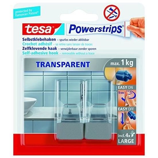 Buy Tesa Powerstrips deco-hook 5 hooks/8 strips online at Buy Tesa Powerstrips deco-hook 5 hooks/8 strips online at
