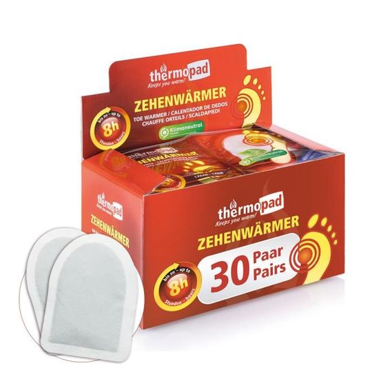 Chauffe-Orteils Thermopad - Lot De 30 Paires - 8h De Chaleur Naturelle - Pour Sports D'Hiver