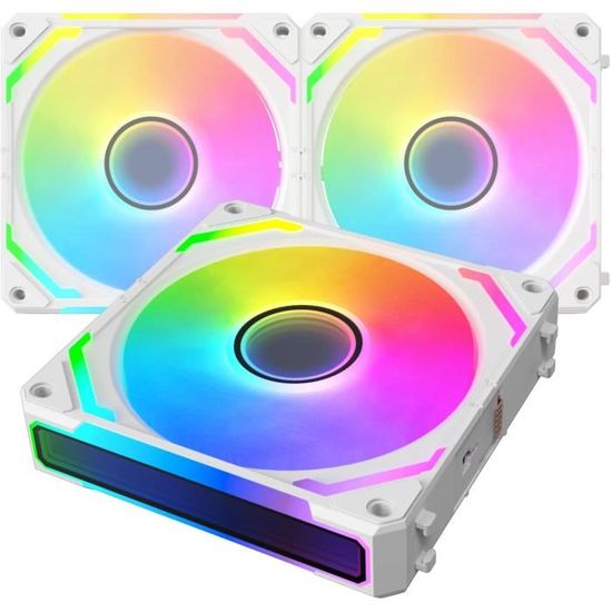 TZMRIT 2 - en - 1 argb PWM Fan hub avec contrôleur, connecteur de ventilateur PWM 9 x 4 broches