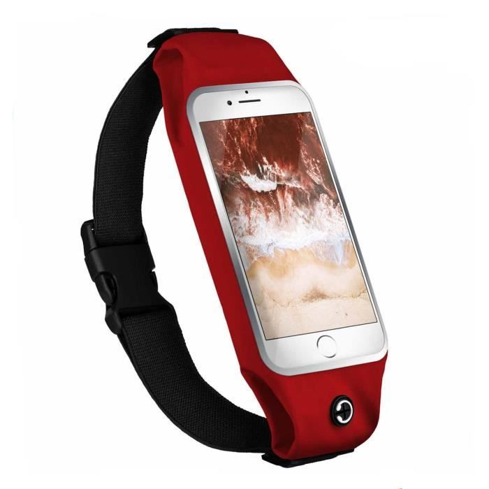 Sac banane de sport Sacoche à ceinture de marche Rouge pour iPhone 13 Mini 5.4 - Yuan Yuan