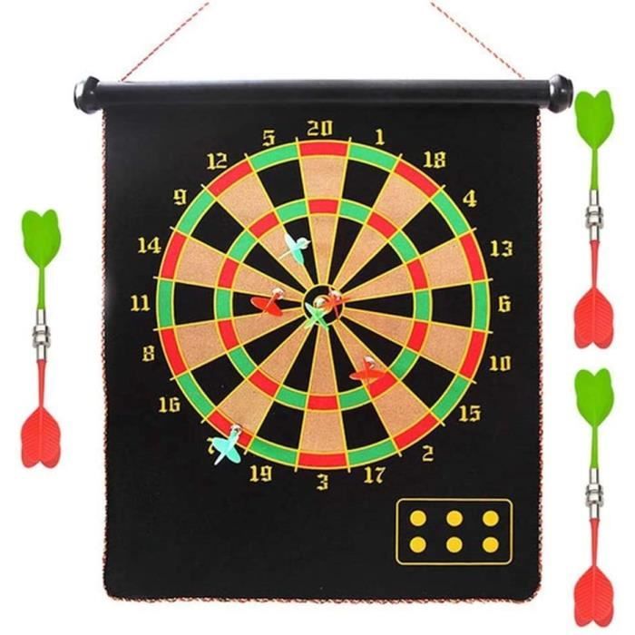 Jeu De Fléchettes Enfants LAMEK 66cm | 6 Balles Collantes | Double Face Animaux