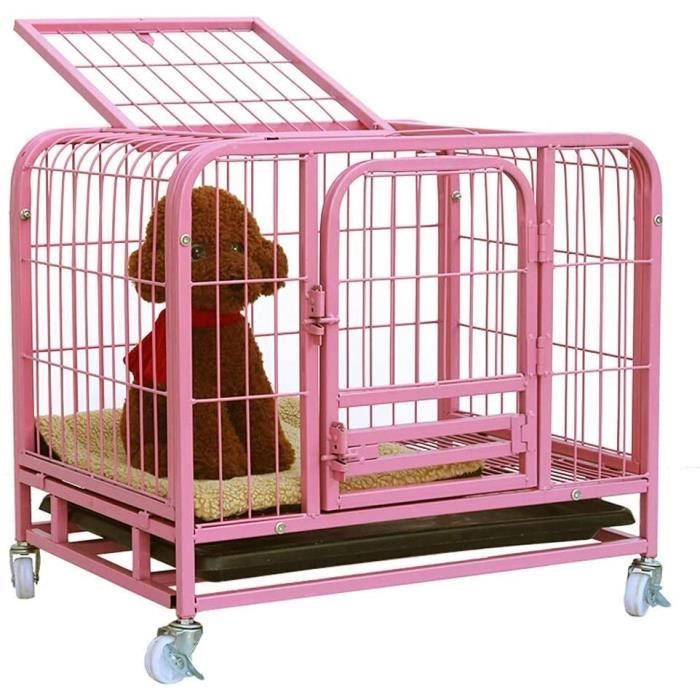 pink medium dog crate