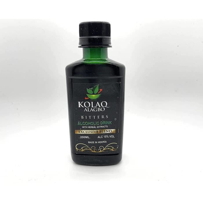 Kolaq Alagbo Bitters - Boisson Amère aux Extraits d'Herbes Alc. 15% vol. | Alcoholoc Drink with Herbal Extracts 200ml