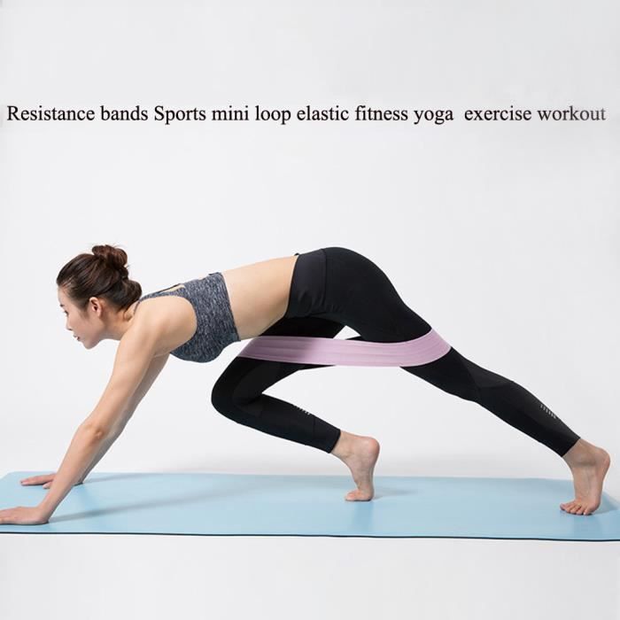 【élastique】Bandes de résistance Sports mini boucle élastique Fitness Yoga exercice d'entraînement_YU7393