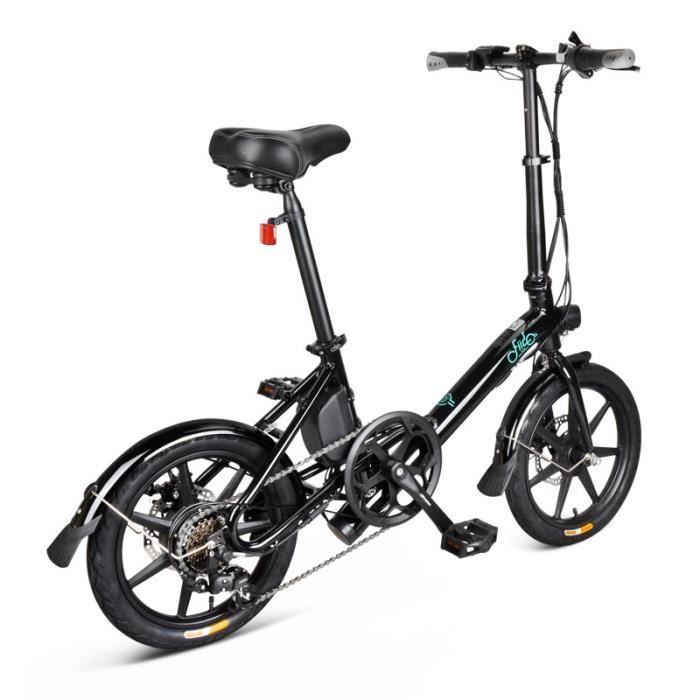 16'' Vélo électrique Pliable - 250W - Batterie 7,8 Ah - à 6 vitesse - Ebike FIIDO D3s - Noir