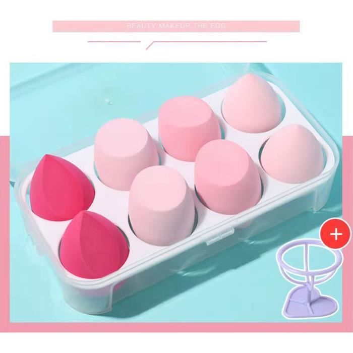 Éponges de maquillage,8 Pcs éponge Set,pour fond de teint liquide, crèmes et poudres