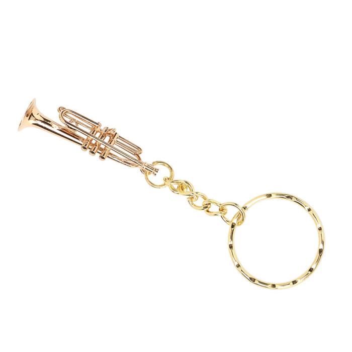Porte-clés, porte-clés trompette porte-clés porte-clés, instruments de musique porte-clés pendentif porte-clés pour cadeau