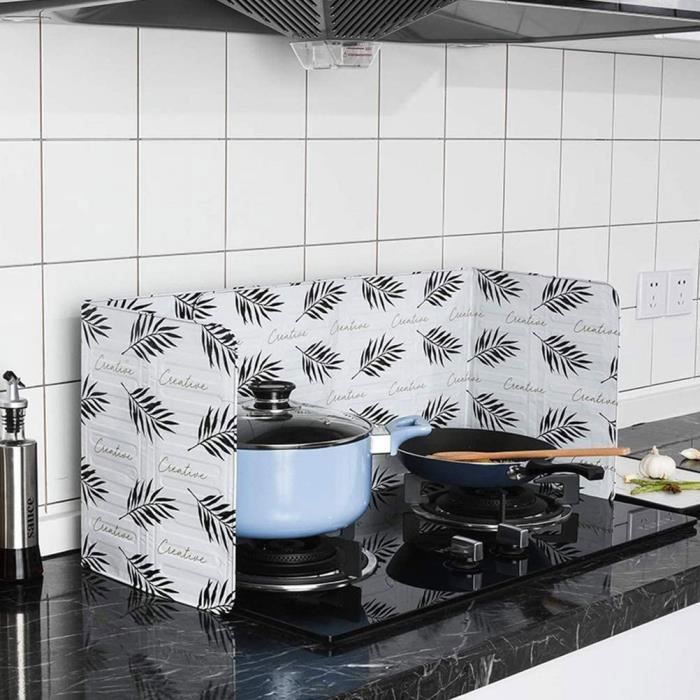 Plaque Anti-Projections de Cuisson, Protection Anti-éclaboussures pour Cuisine Plaque de Protection Pliable en Aluminium pour cuisin