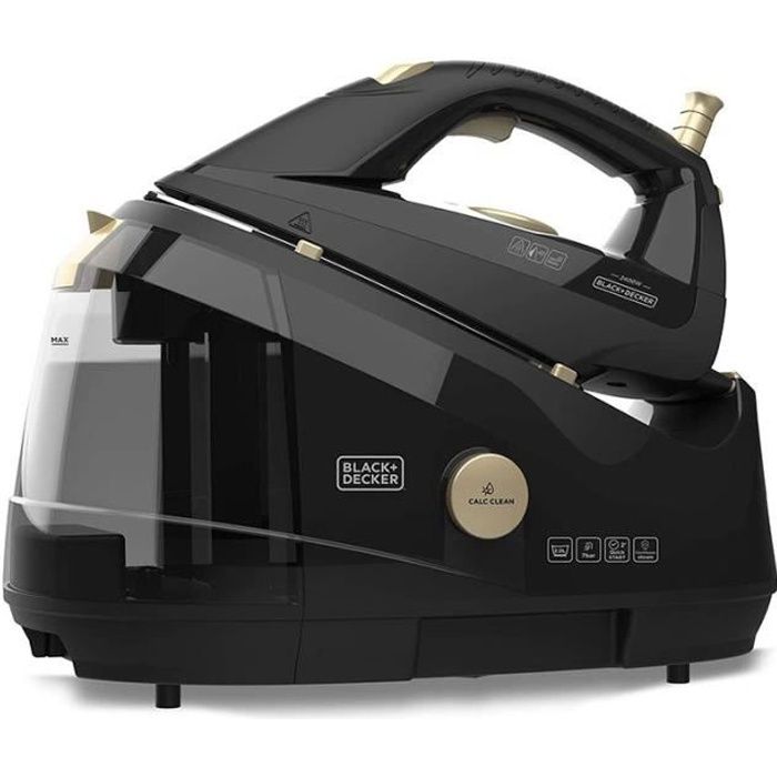 BLACK & DECKER BXSS2400E - CENTRALE VAPEUR - PUISSANCE : 2400W MAX - PRESSION : 7 BAR - DEBIT DE VAPEUR : 130G/MIN - RESERVOIR : 2L