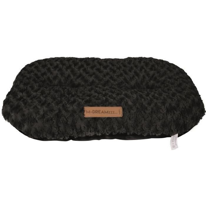 M-PETS Coussin oval Shetland XL - 88x58cm - Noir - Pour chien